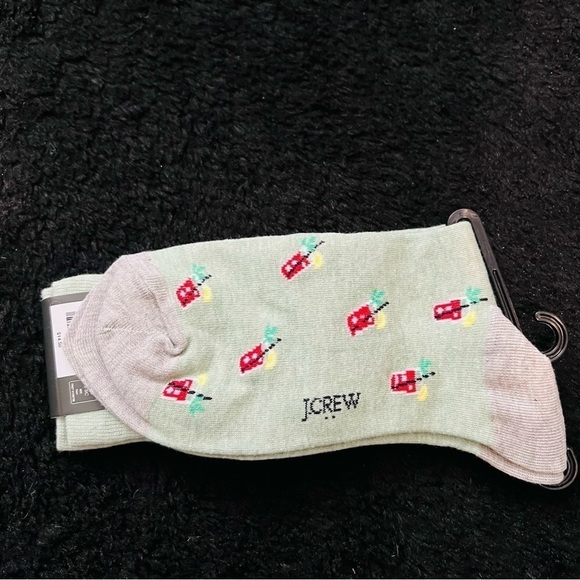 J Crew Men' Mint Green/Gray Drink Cocktail Dress Socks One Size NWT - Picture 4 of 4